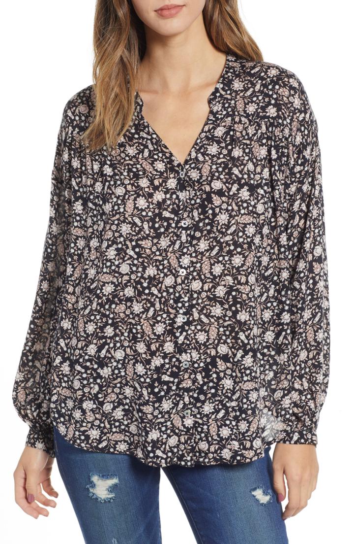 Women's Derek Lam 10 Crosby Mock Neck Sequin Top - Black
