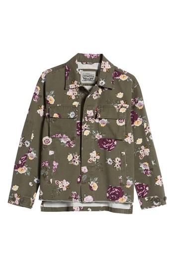 Women's Levi's Oversize Cotton Canvas Camo Shirt Jacket