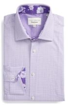 Men's Ted Baker London Trim Fit Geometric Dress Shirt .5 32/33 - Purple