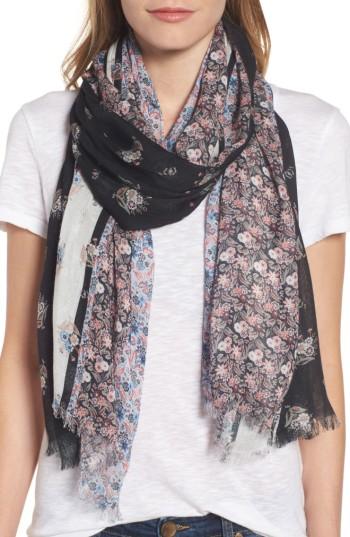 Women's Rebecca Minkoff Ditsy Floral Oblong Scarf, Size - Black
