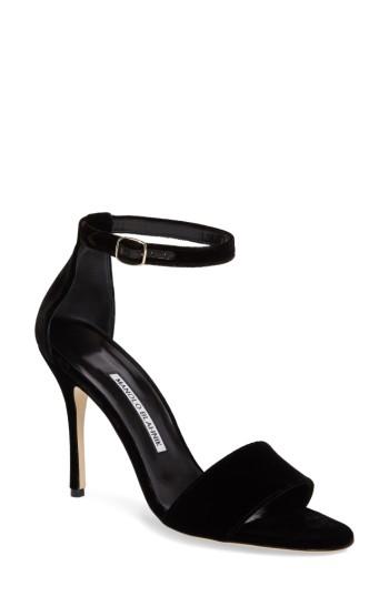Women's Manolo Blahnik Tres Sandal .5us / 36.5eu - Black
