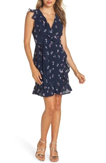 Women's Fame And Partners The Tiffany Georgette Wrap Dress - Blue