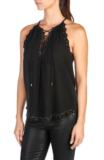 Women's Paige Liana Lace-up Cotton Tank - Black