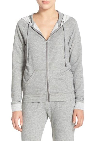 Women's Make + Model 'every Wear' Hooded Zip Sweatshirt - Grey