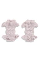 Women's Bp. Ruffle Fingerless Gloves, Size - Purple