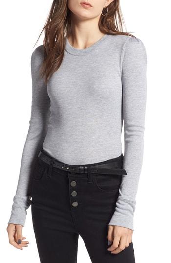 Women's Treasure & Bond Puff Shoulder Tee, Size - Grey
