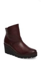 Women's Gabor Wedge Bootie .5 M - Burgundy