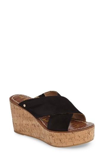 Women's Sam Edelman Darlene Platform Wedge Sandal M - Black