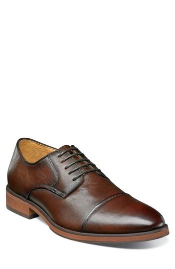 Men's Florsheim Blaze Cap Toe Derby Eee - Brown