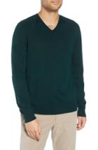 Men's Vince Regular Fit Elbow Patch Merino Wool Sweater - Green
