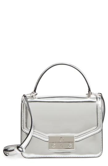 Tory Burch Mini Juliette Metallic Leather Top Handle Satchel - Metallic