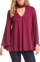 Women's Karen Kane Cutout V-neck Bell Sleeve Top - Red