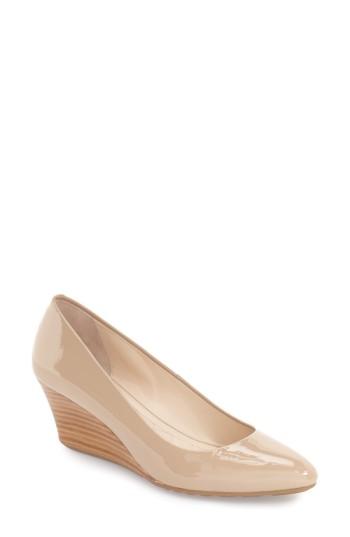 Women's Cole Haan 'tali Luxe' Wedge Pump .5 B - Beige
