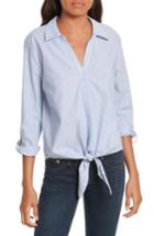 Women's Soft Joie Crysta Tie Front Shirt - Blue