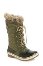 Women's Sorel 'tofino Ii' Faux Fur Lined Waterproof Boot M - Green