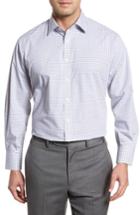 Men's Nordstrom Men's Shop Classic Fit Check Dress Shirt .5 34/35 - Grey