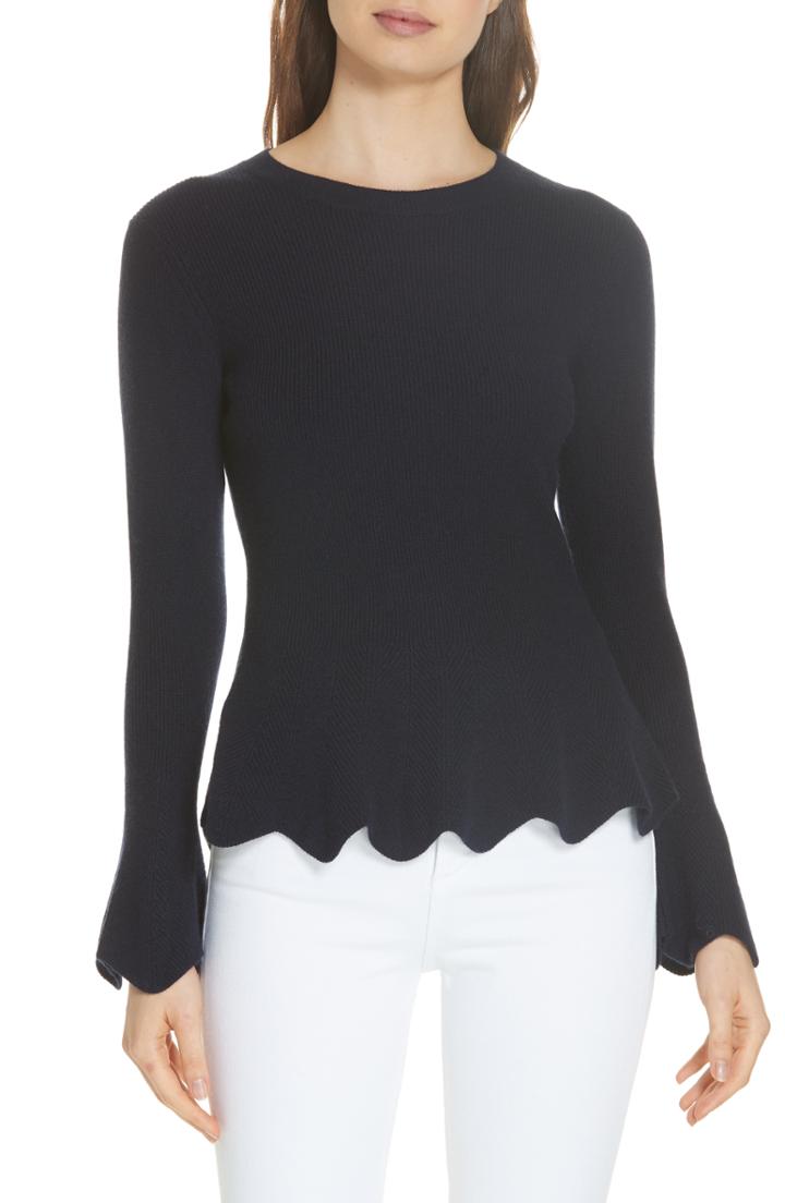 Women's Ted Baker London Bobbe Wool Blend Peplum Sweater