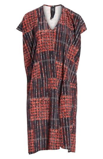 Women's Zero + Maria Cornejo Plaid Stretch Silk Dress