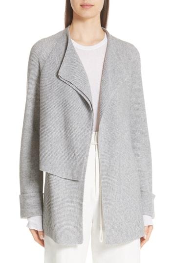 Women's Vince Drape Front Wool & Cashmere Cardigan