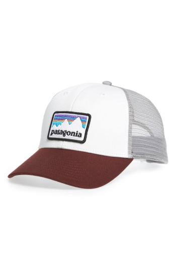 Men's Patagonia Shop Sticker Trucker Hat - White