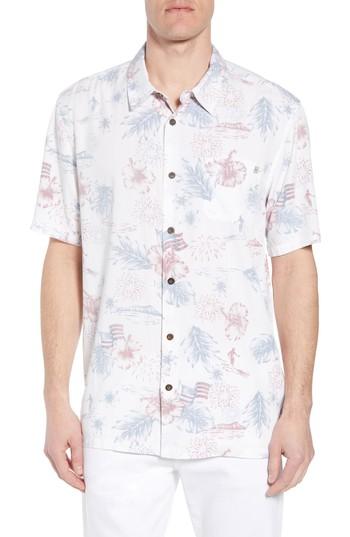 Men's Jack O'neill Freedom Print Sport Shirt - White