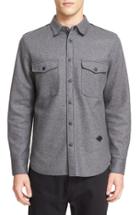 Men's Rag & Bone 'jack' Trim Fit Raw Edge Wool Blend Shirt