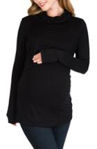 Women's Nom Shelley Maternity/nursing Turtleneck Tunic - Black