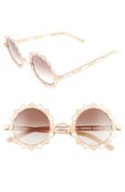 Women's Pared Moon & Stars 44mm Round Retro Sunglasses - Rose Gold/ Blush Brown
