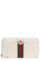Women's Gucci Quilted Leather Zip Around Continental Wallet - Ivory