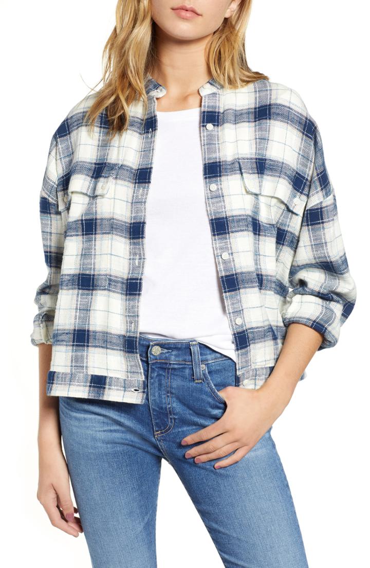 Women's Ag Smith Plaid Shirt Jacket