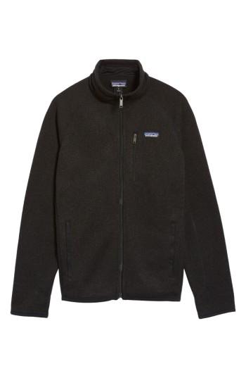 Men's Patagonia Better Sweater Zip Front Jacket, Size - Black