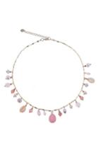 Women's Nakamol Design Dainty Stone Freshwater Pearl, Agate & Moonstone Charm Necklace