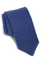 Men's The Tie Bar Knit Linen & Cotton Tie, Size - Blue