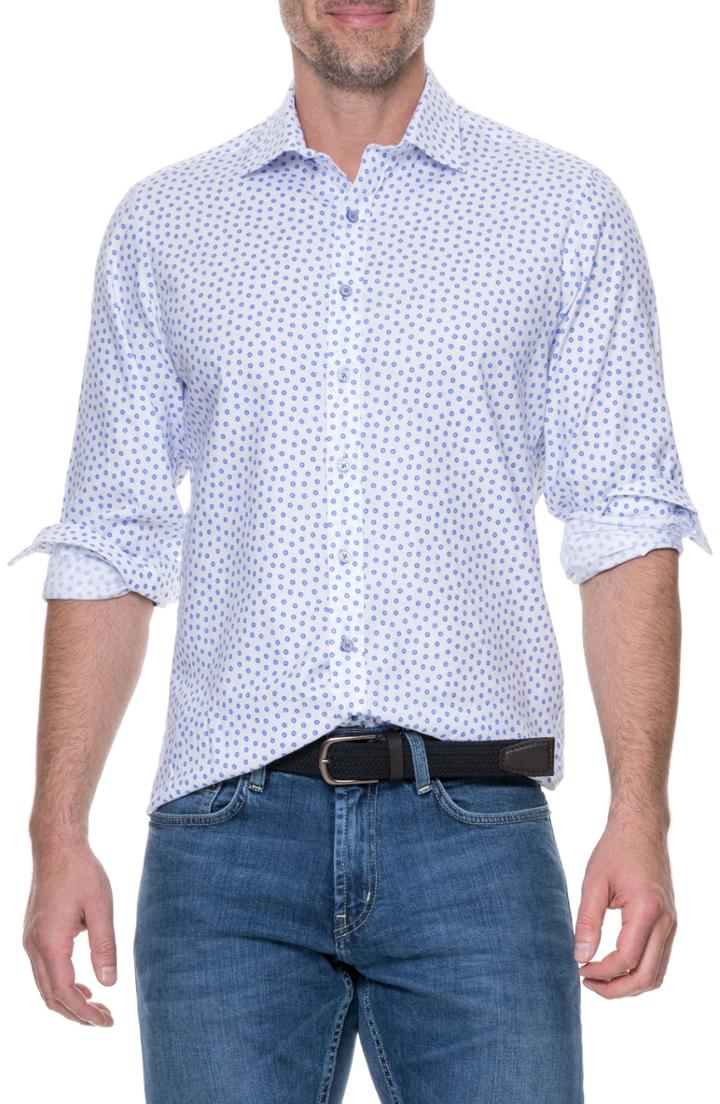 Men's Rodd & Gunn Drummond Regular Fit Sport Shirt, Size - White