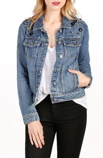 Women's Paige Rowan Beaded Denim Jacket