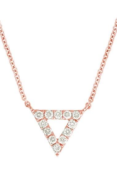 Women's Bony Levy Diamond Pave Triangle Pendant Necklace (nordstrom Exclusive)