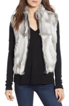 Women's Belle Fare Cashmere, Wool & Genuine Fox Fur Long Vest - Brown