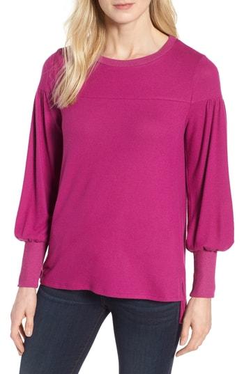 Women's Gibson Blouson Sleeve Cozy Fleece Pullover, Size - Purple