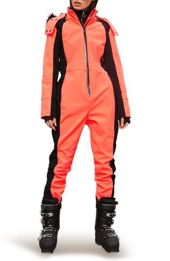 Women's Topshop Sno All In One Jumpsuit Us (fits Like 0) - Pink