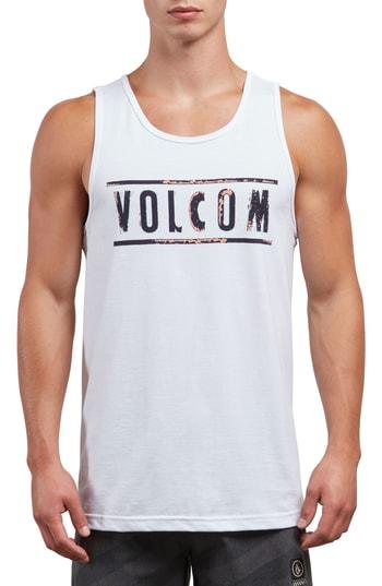 Men's Volcom Double Tank - White