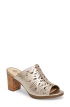Women's Bella Vita Lark Laser Perforated Slide Sandal N - Metallic