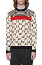Men's Gucci Gg Pattern Crewneck Sweater - None