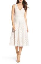 Women's Vince Camuto Lace Mitered Midi Dress - Ivory