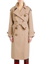 Women's Burberry Eastheath Bird Button Cotton Trench Coat Us / 38 It - Brown