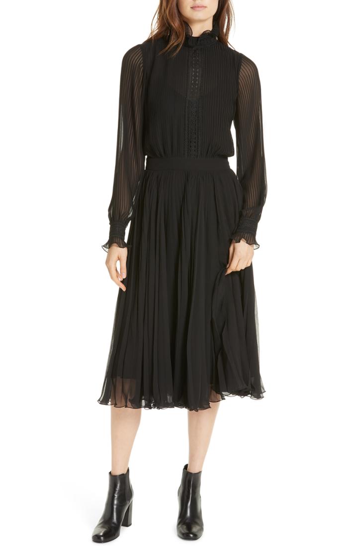 Women's Ba & Sh Memory Floral Silk Chiffon Dress