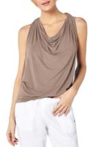 Women's Michael Stars Drape Neck Jersey Top, Size - Beige