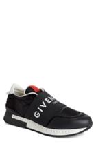 Men's Givenchy Logo Elastic Laceless Sneaker Eu - Black