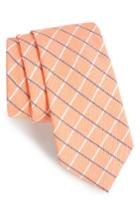 Men's Nordstrom Men's Shop Grid Cotton & Silk Tie, Size - Orange