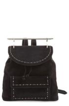 M2malletier Mini Studded Suede Backpack - Black