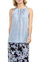 Women's Vince Camuto Rumpled Satin Keyhole Top - Blue